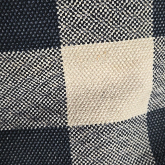 COACH Navy Buffalo Plaid Canvas Tote - Picture 16 of 16